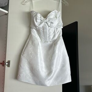 V. Chapman The Bethany Dress in White Windsor Brocade - 2